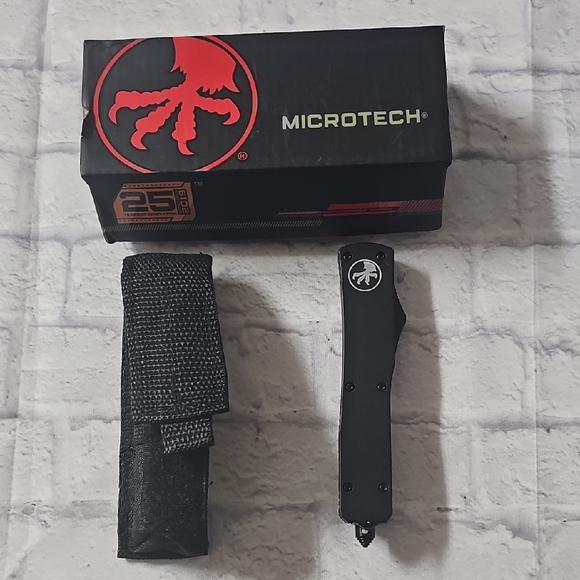 Black Tactical OTF Knife Automatic - Picture 4 of 4
